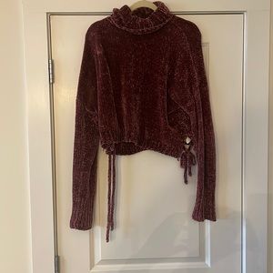 Chenille Maroon Sweater
